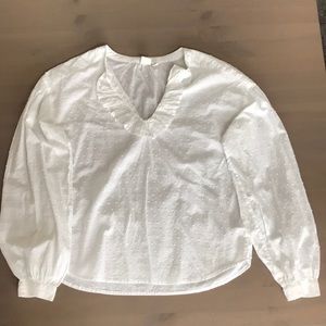 Gap White Blouse Size Small